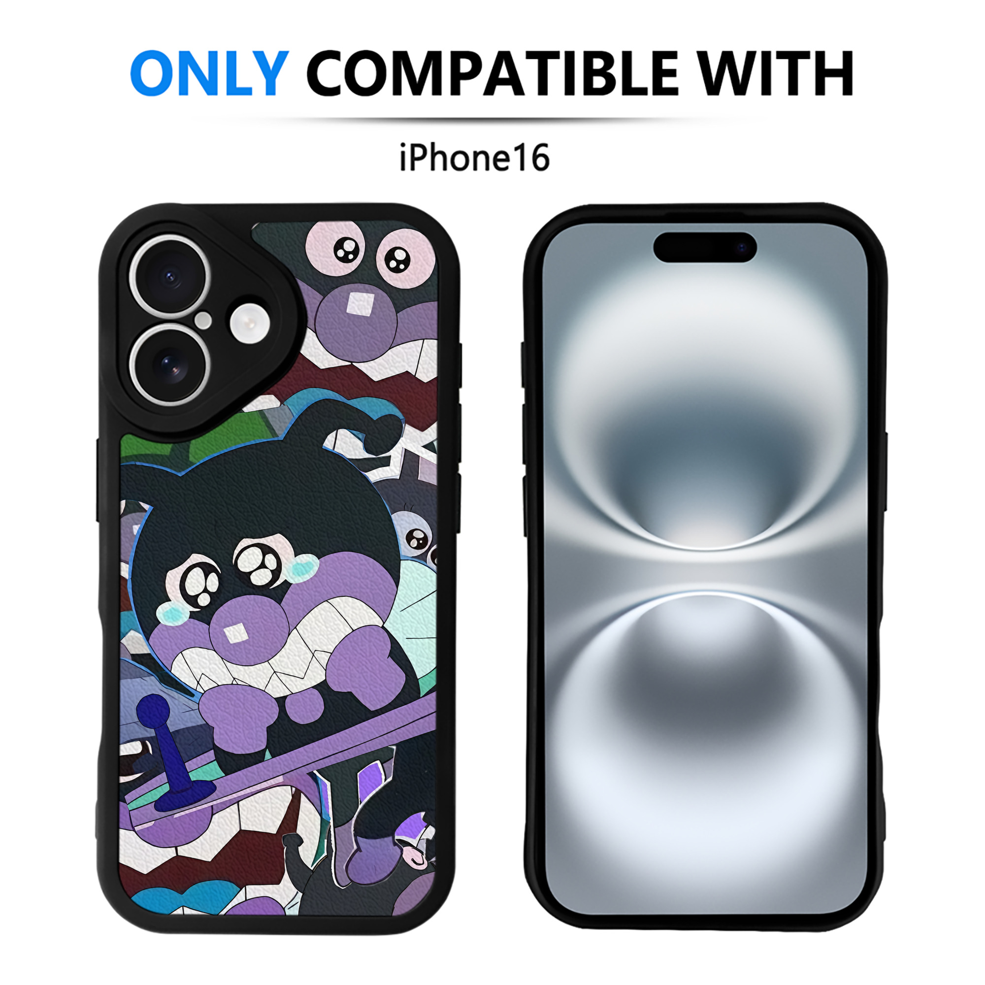 （画像用） アンパンマン Anpanman 【iPhone 16シリーズ対応】シリコンスマホケース（レザー調） 材質：シリコン